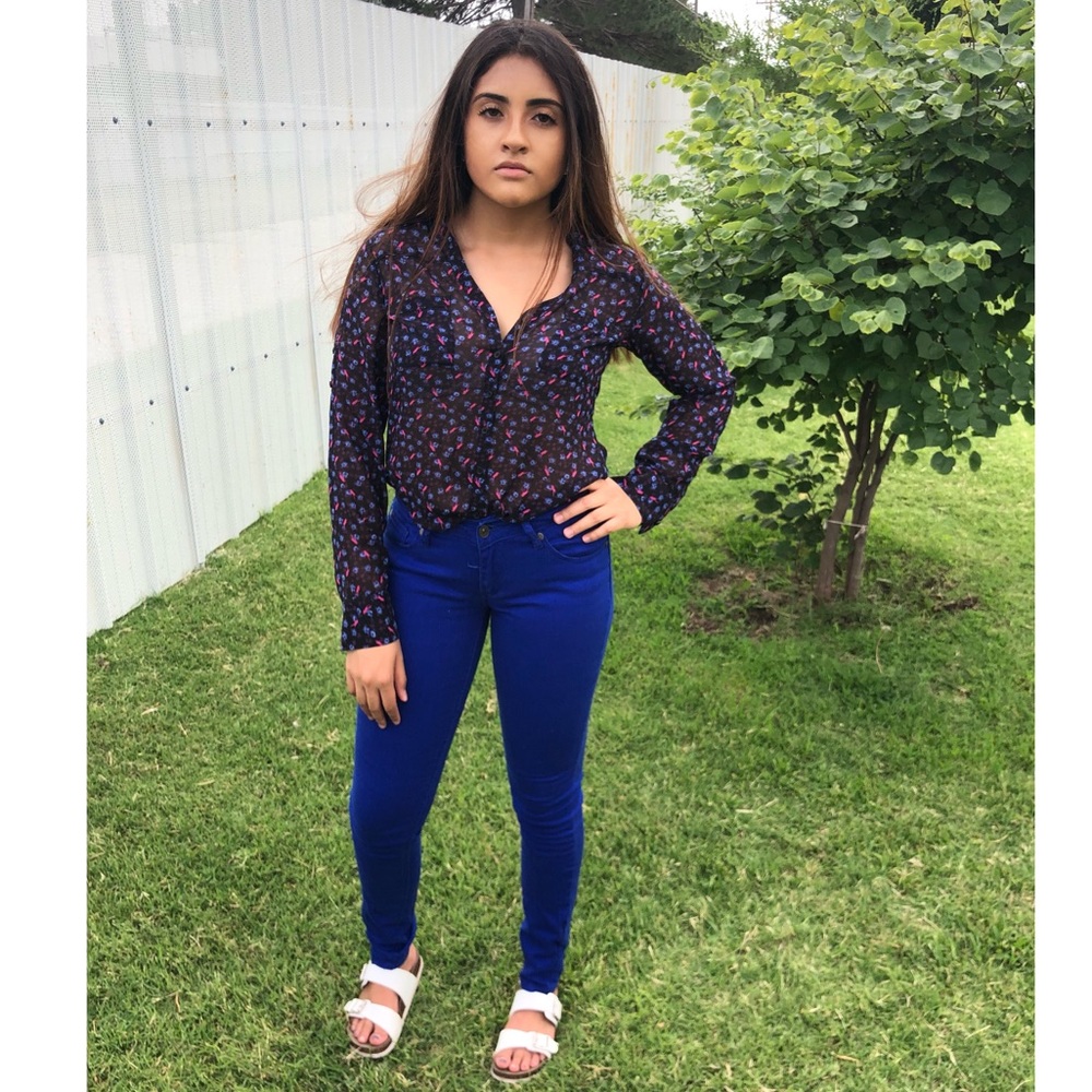 NEW Express Blue and Pink Portofino shirt